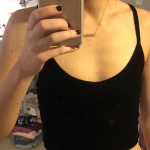 velvet crop top